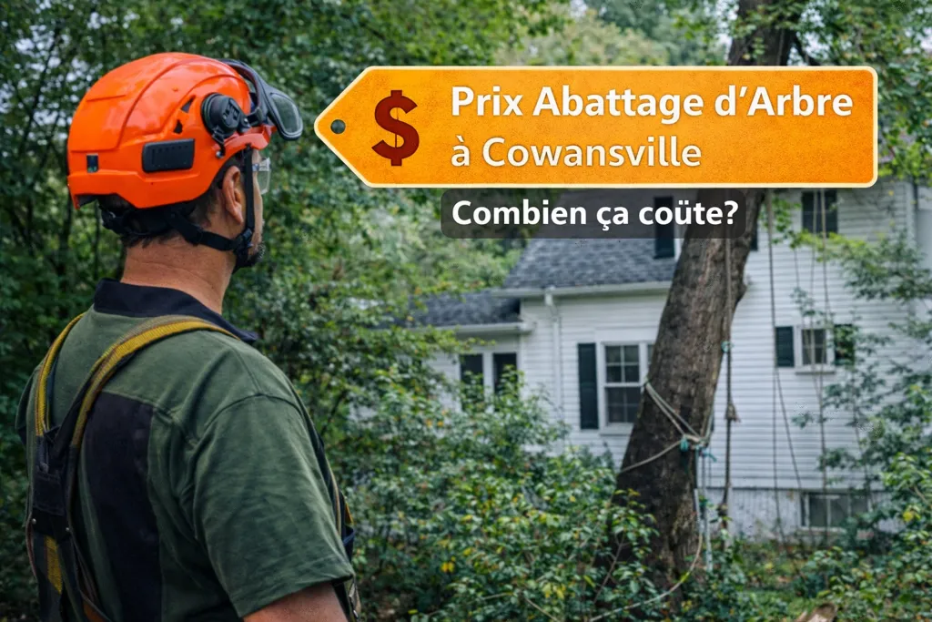 prix abattage arbre Cowansville estimation arboriculteur maison